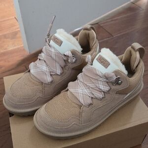 UGG Kids Tan Sneakers with White Details